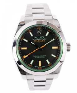 Replica horloge Rolex Milgauss 01 116400GV (40mm) Esfera negra Automático-Oyster