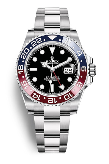 Replica de reloj Rolex Gmt-master ll 01 (40mm) 116719BLRO Pepsi Bisel azul/rojo (Correa Oyster) Automático