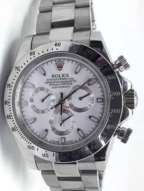 Replica de reloj Rolex Daytona 12 cosmograph (40mm) 116520 (Esfera blanca) Automático