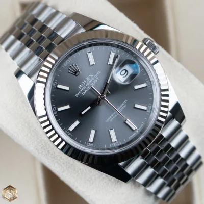 Replica de reloj Rolex Datejust ll 27 (41mm) 126334 correa Jubilee (Esfera gris) automático