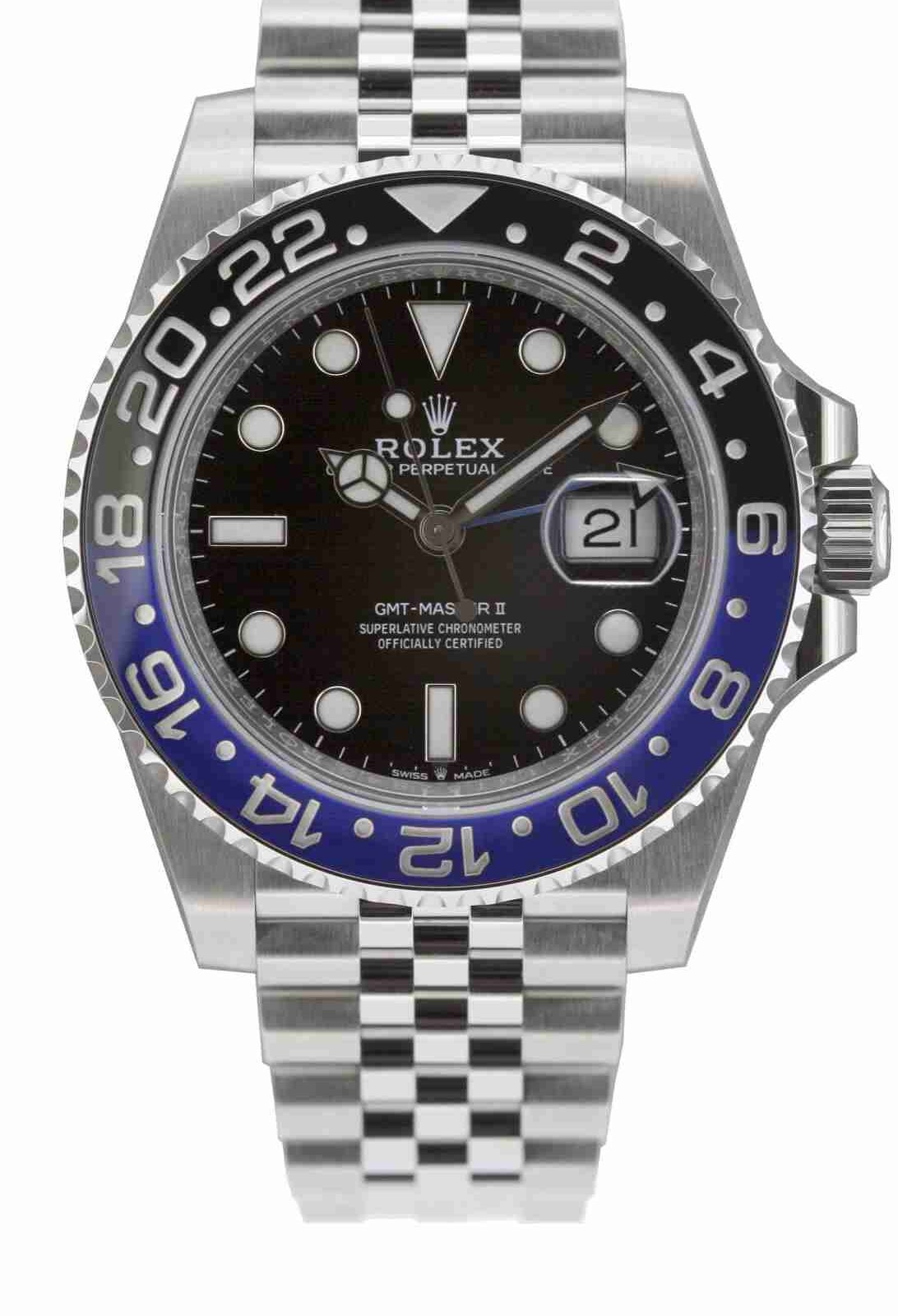 Replica de reloj Rolex Gmt-Master ll 03 (40mm) 126710BLNR Batman Azul/Negro (Correa Jubilee) Automático