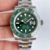 Replica de reloj Rolex Submariner 02 Date (40mm) 116610LV "Hulk" Verde Oyster (Con fecha) Automatico