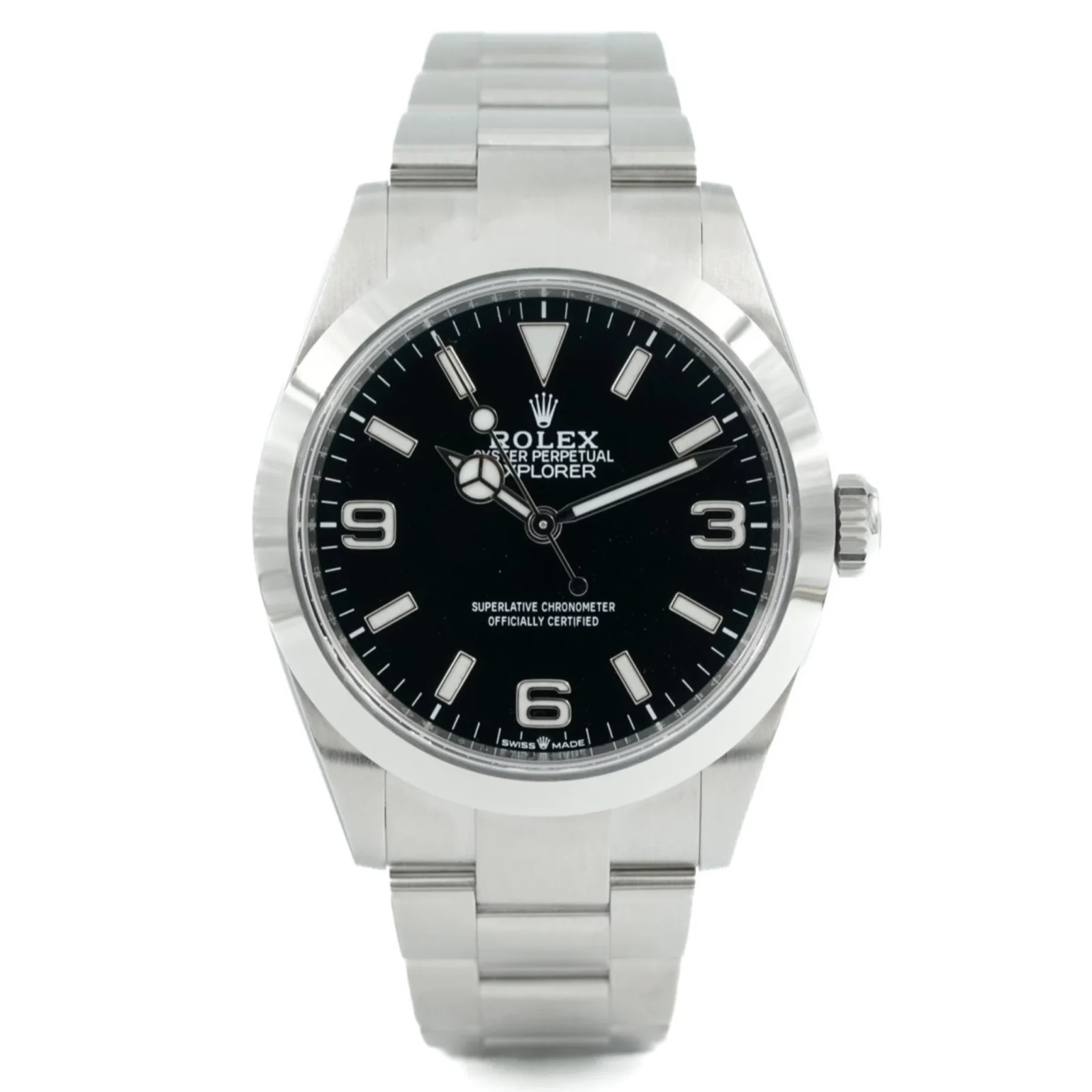 Replica de reloj Rolex Explorer 01 (40mm) 224270 Esfera negra (Acero) correa Oyster (Automático) acero 316L