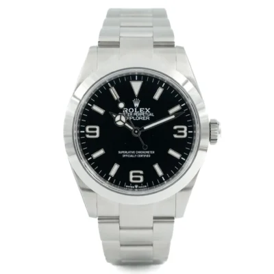 Replica de reloj Rolex Explorer 01 (40mm) 224270 Esfera negra (Acero) correa Oyster (Automático) acero 316L