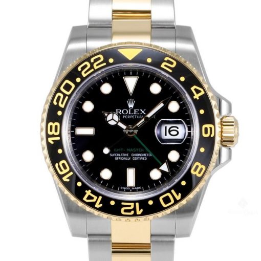 Replica de reloj Rolex Gmt-Master ll 09 (40mm) 116713LN Bi-color (Acero y oro) Automático