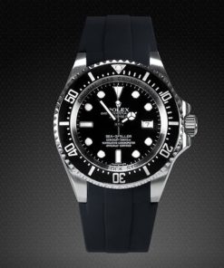 Replica de reloj Rolex Sea Dweller 02 Deepsea (44mm) 116660 Esfera negra (Caucho)