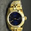 Replica de reloj Rolex Datejust Dames 02 (28 mm)Esfera azul (Correa Jubilee) Gold