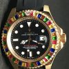 Replica de reloj Rolex Yacht master 01 (40mm) Oro (Diamantes) Correa de caucho Automático