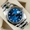 Replica de reloj Rolex Datejust 34 (41mm) 126334 (Correa Oyster) Esfera Azul (Diamantes) Automático