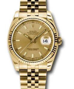 Replica de reloj Rolex Datejust 37 (36mm) 116238 (Correa Jubilee) Esfera Champagne-Automático