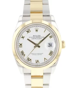 Replica de reloj Rolex Datejust mujer 03 (36mm) 126203 Correa Oyster acero y oro-Números romanos-Automático