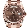 Replica de reloj Rolex Day-Date 01 (40mm) 228235 Chocolate Oro rosa Esfera Marrón Automático (President)