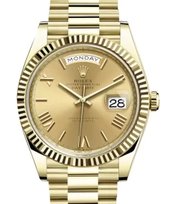 Replica de reloj Rolex Day-Date 11 (40mm) 228238 Esfera Champagne (President ) GoldAutomático (Oro)