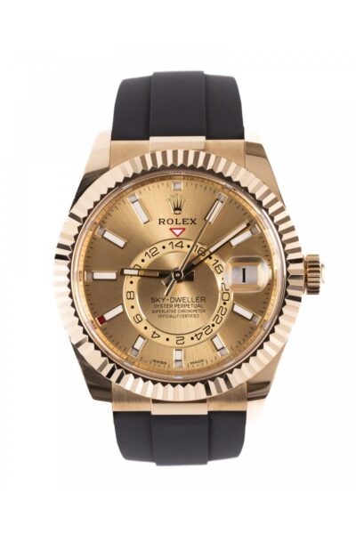 Replica de reloj Rolex Sky dweller 03 (42mm) 326238 Esfera Oro amarillo-Automático