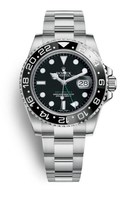 Replica de reloj Rolex Gmt-Master ll 10 (40mm) 116710LN Negro (Correa oyster) Automático Black