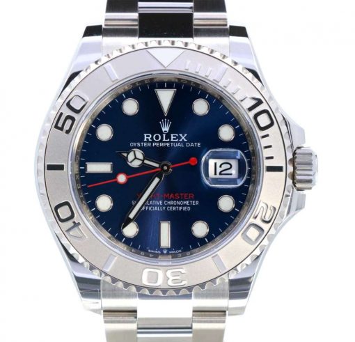 Replica de reloj Rolex Yacht master 06 (40mm) 126622 (Esfera azul) Automático (correa oyster) Platinium