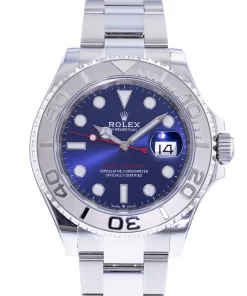 Replica de reloj Rolex Yacht master 06 (40mm) 126622 (Esfera azul) Automático (correa oyster) Platinium-Automático