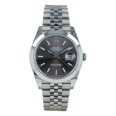 Replica de reloj Rolex Datejust ll 21 (41 mm) 126300 correa Jubilee (Esfera gris) Rhodium acero 316L automático