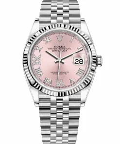 Replica de reloj Rolex Rolex Datejust 41/1 (36mm) 126234 (Correa Jubilee) Esfera rosa-Automático