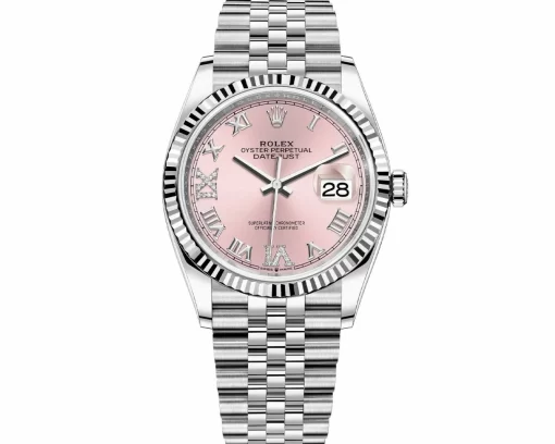 Replica de reloj Rolex Rolex Datejust 41/1 (36mm) 126234 (Correa Jubilee) Esfera rosa-Automático