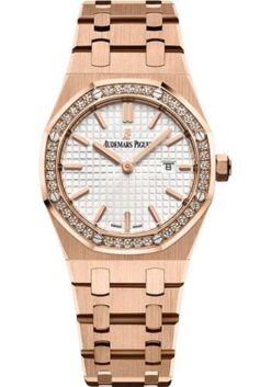 Audemars Piguet Royal oak mujer 01 67651OR.ZZ.1261OR.01 Esfera plateada Diamantes