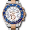Replica de reloj Rolex Yacht master ll 09 (44mm) 116688 Esfera blanca Automático (Oyster) Bisel azul (Acero y Oro