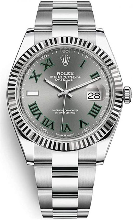 Replica de reloj Rolex Datejust ll 03 (41mm) wimbledon 126334 correa Oyster (Esfera gris) Automático