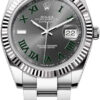 Replica de reloj Rolex Datejust ll 03 (41mm) wimbledon 126334 correa Oyster (Esfera gris) Automático