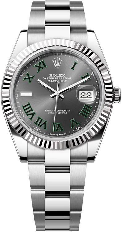 Replica de reloj Rolex Datejust ll 03 (41mm) wimbledon 126334 correa Oyster (Esfera gris) Automático