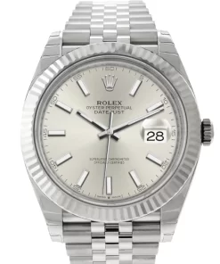 Replica de reloj Rolex Datejust ll 27/1 (41mm) 126334 correa Jubilee (Esfera gris) automático Silver