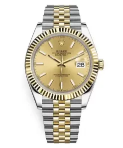 Replica de reloj Rolex Datejust ll 30/1 (41mm) 126333 correa jubilee Acero y Oro (Esfera Champagne) automático