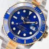 Replica de reloj Rolex Submariner 17 Date Eta 3135 suizo (41mm) 126618LB (oro) correa Oyster (Con fecha) Automatico "Azul"