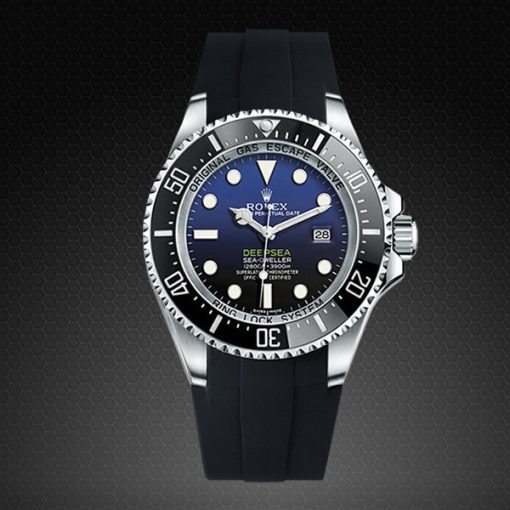 Replica de reloj Rolex Sea Dweller 02 Deepsea (44mm) 116660 Esfera Azul/negra (Caucho) James Cameron
