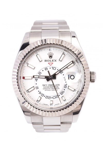 Replica de reloj Rolex Sky dweller 06 (42mm) 326934 Esfera Blanca- Oyster Automático