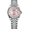 Replica de reloj Rolex Datejust mujer 008 (28 mm) 279174 Esfera Rosa (Correa Jubilee) Diamantes-Oro blanco-Automático