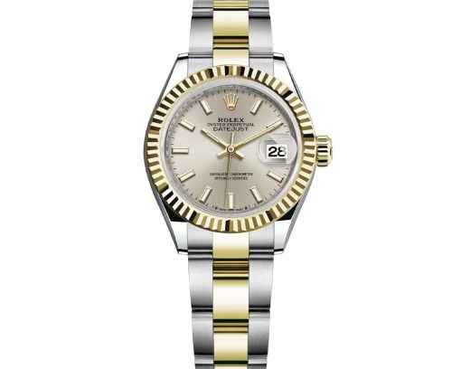 Replica de reloj Rolex Datejust mujer 019 (28 mm) 279173 Esfera Plateada(Correa Oyster) -Acero y oro-Automático