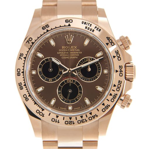Replica de reloj Rolex Daytona 35 cosmograph (40mm) 116505 Oro rosa Esfera marrón -Automático