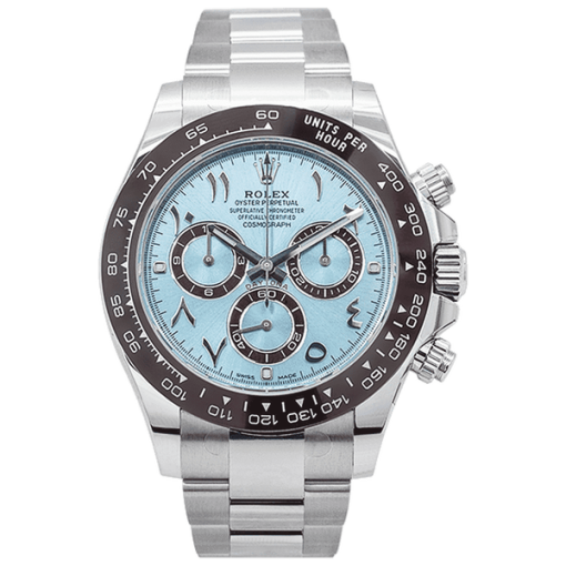 Replica de reloj Rolex Daytona 37 cosmograph (40mm) 116506 Platinum-Iceblue-Arabic number-Automático