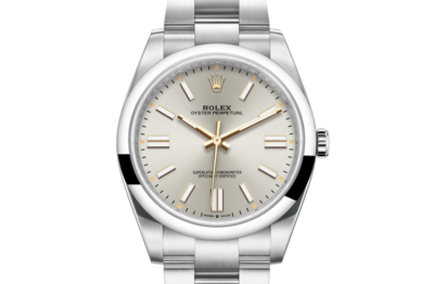 Replica de reloj Rolex Oyster perpetual 01 (41mm) 124300 Plateado Silver Oystersteel -Automatico