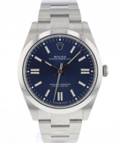 Replica de reloj Rolex Oyster perpetual 04 (41mm) 124300 Esfera azul Oystersteel  -Automatico