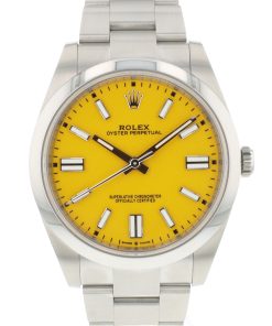 Replica de reloj Rolex Oyster perpetual 05 (41mm) 124300 Esfera Amarillo Oystersteel  -Automatico