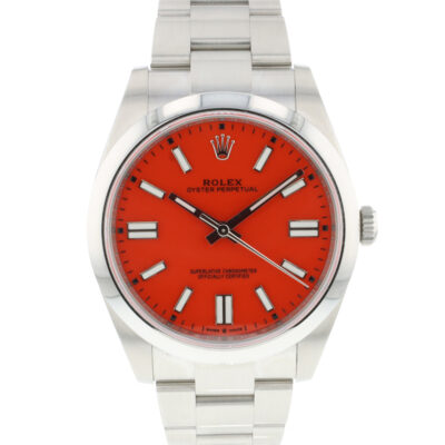 Replica de reloj Rolex Oyster perpetual 07/1 (41mm) 124300 Esfera roja Oystersteel -Automatico