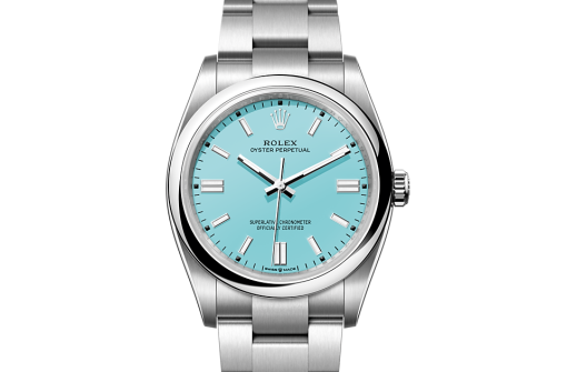 Replica de reloj Rolex Oyster perpetual 08 (36mm) 126000 Esfera Tiffany azul Oystersteel -Automatico