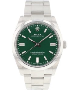 Replica de reloj Rolex Oyster perpetual 12 (36mm) 126000 Esfera Verde Oystersteel -Automatico