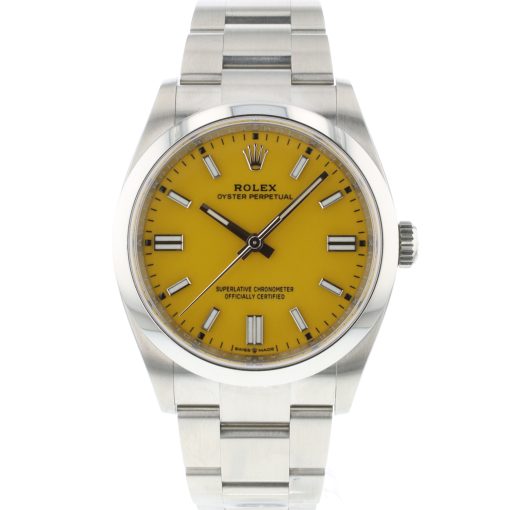Replica de reloj Rolex Oyster perpetual 14 (36mm) 126000 Esfera Amarilla Oystersteell -Automatico