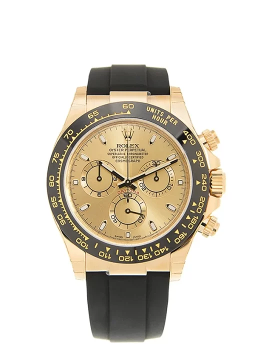 Replica de reloj Rolex Rolex Daytona 32 cosmograph (40mm) 116518LN Oysterflex-Oro amarillo-Automático