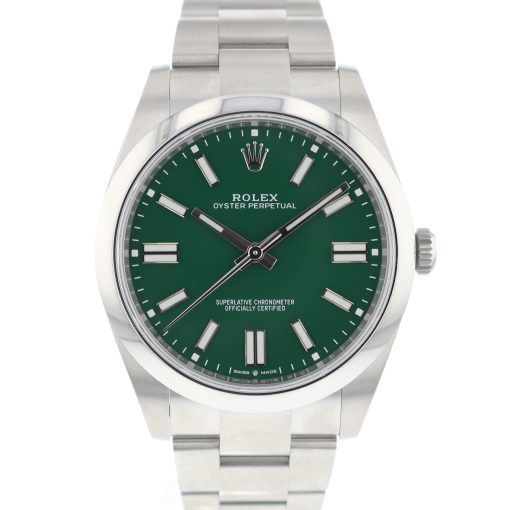 Replica de reloj Rolex Rolex Oyster perpetual 03 (41mm) 124300 Esfera verde Oystersteel  -Automatico