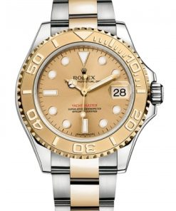 Replica de reloj Rolex Yacht master ll 12/1 (40mm) 116623 Esfera Champagne-Acero y oro Automático