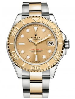 Replica de reloj Rolex Yacht master ll 12/1 (40mm) 116623 Esfera Champagne-Acero y oro Automático