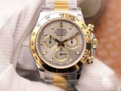 Replica de reloj Rolex Daytona 20 cosmograph (40mm) m116503 (Esfera Gris) Acero y oro -Automático